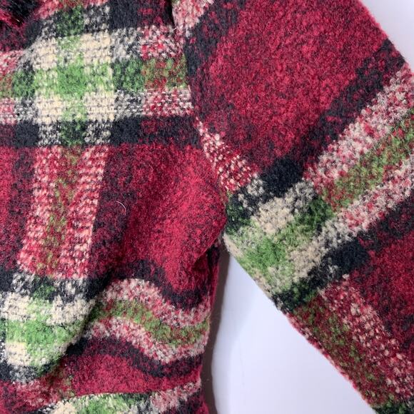 Mystree Plaid Raw Hem Fringe Blazer Sz Small - Picture 3 of 7